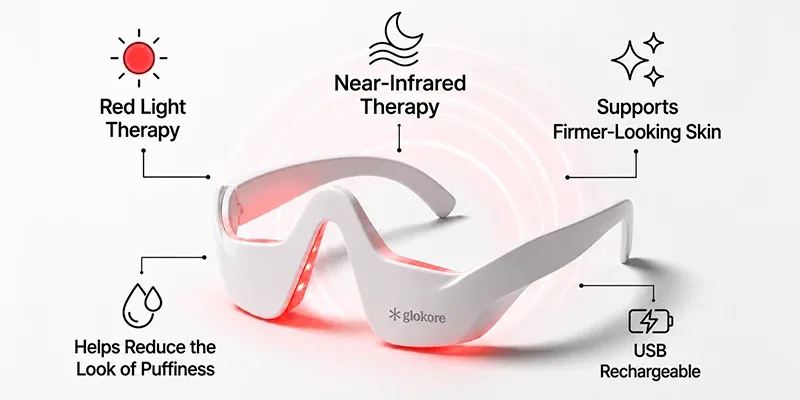 Glokore EyeRenew Pro red light glasses