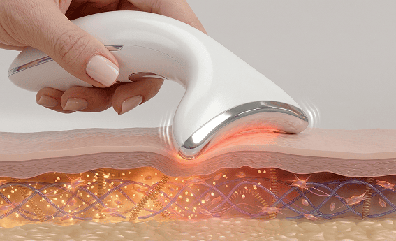Heat and vibration boosting blood flow to the arms