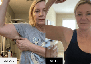Customer before and after