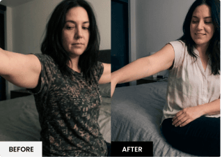 Customer before and after
